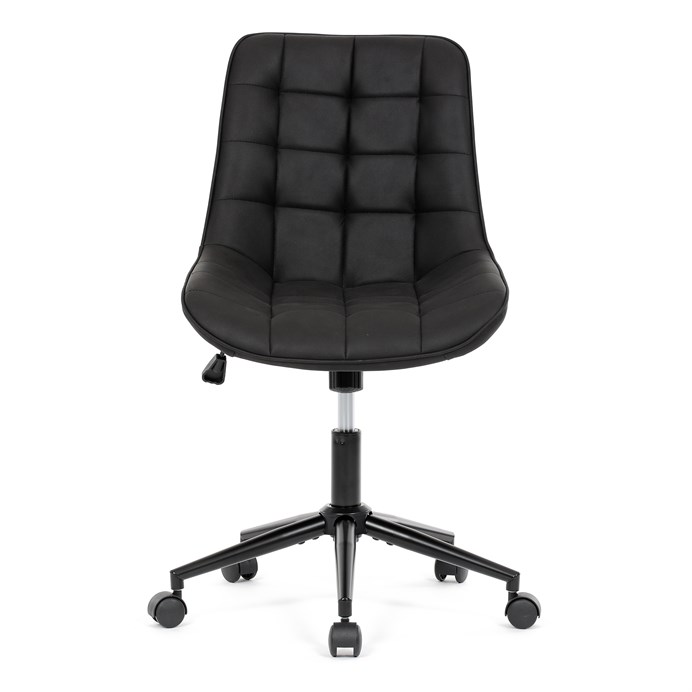 Pracovná stolička, výškovo nastaviteľná, čierna látka, KA-V3120 BK3