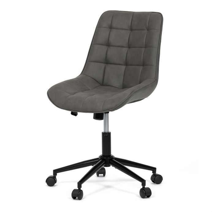 Pracovná stolička, výškovo nastaviteľná, šedá látka, KA-V3120 GREY3