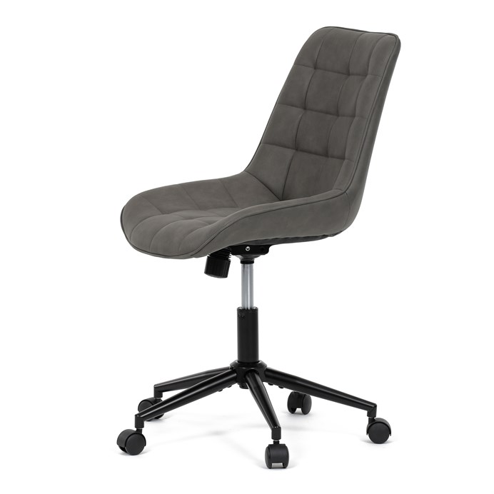 Pracovná stolička, výškovo nastaviteľná, šedá látka, KA-V3120 GREY3