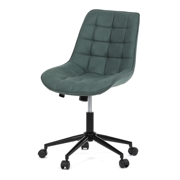 Pracovná stolička, výškovo nastaviteľná, zelená látka, KA-V3120 GRN3