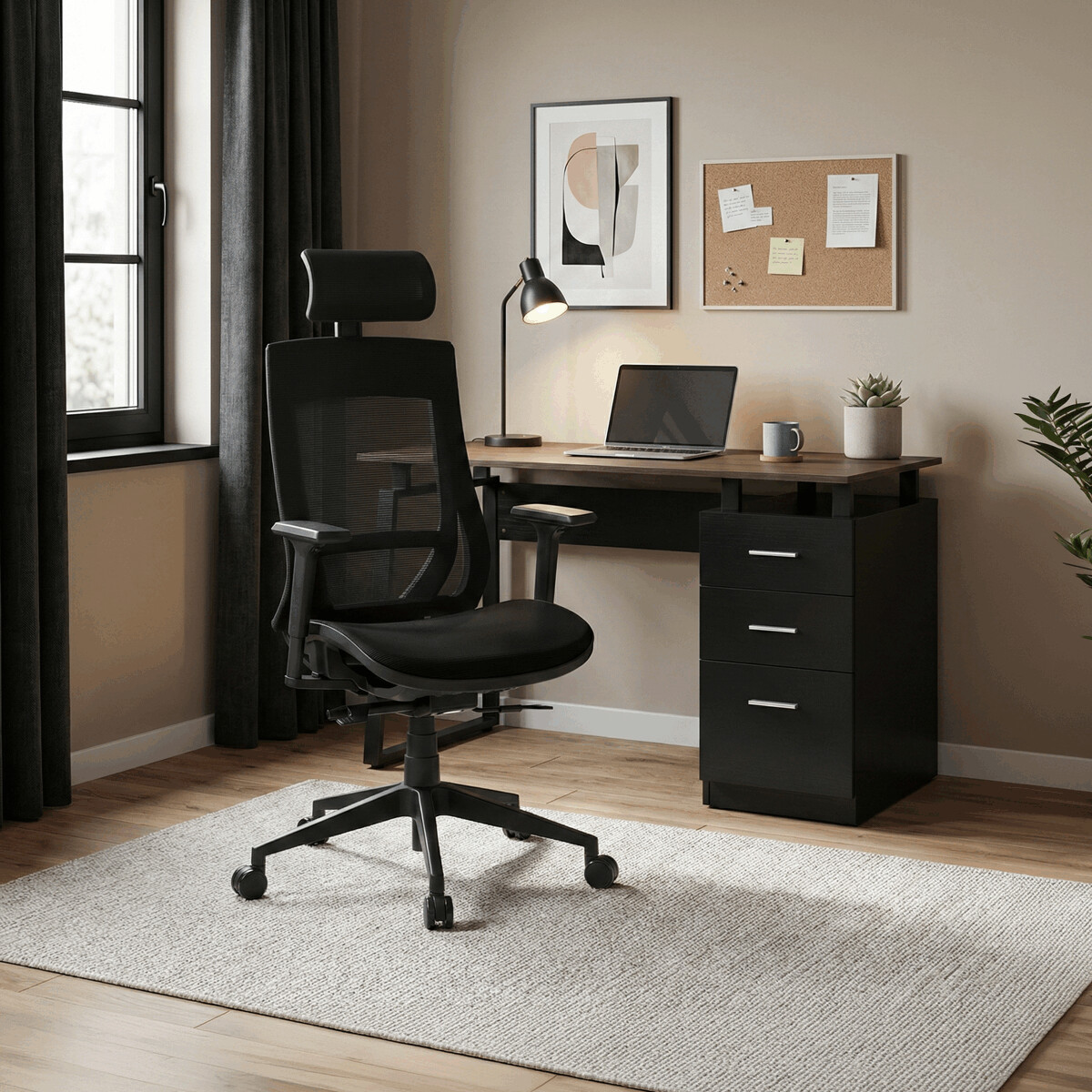 Kancelárska stolička KA-W002 BK