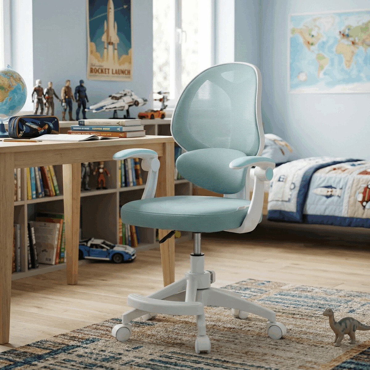 Detská pracovná stolička KA-W8008 BLUE Modrá
