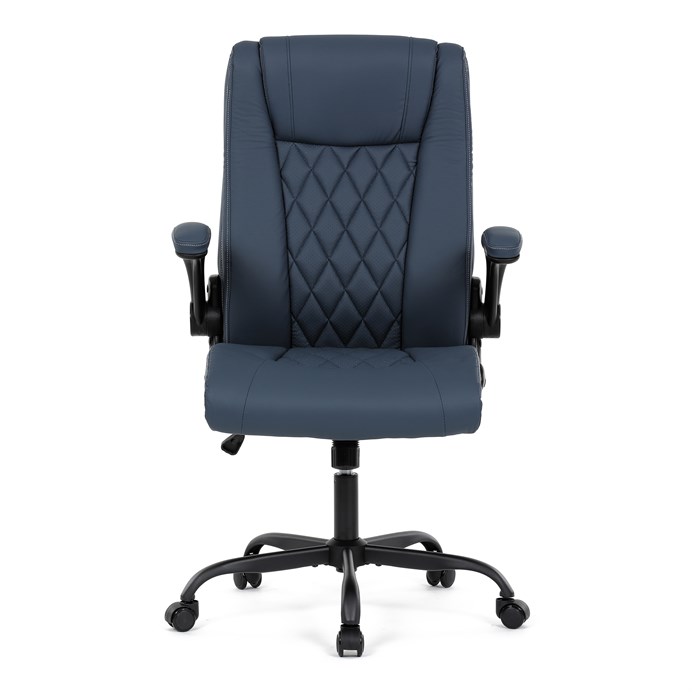 Kancelárske kreslo, hojdací mechanizmus, modrá ekokoža, KA-Y344 BLUE
