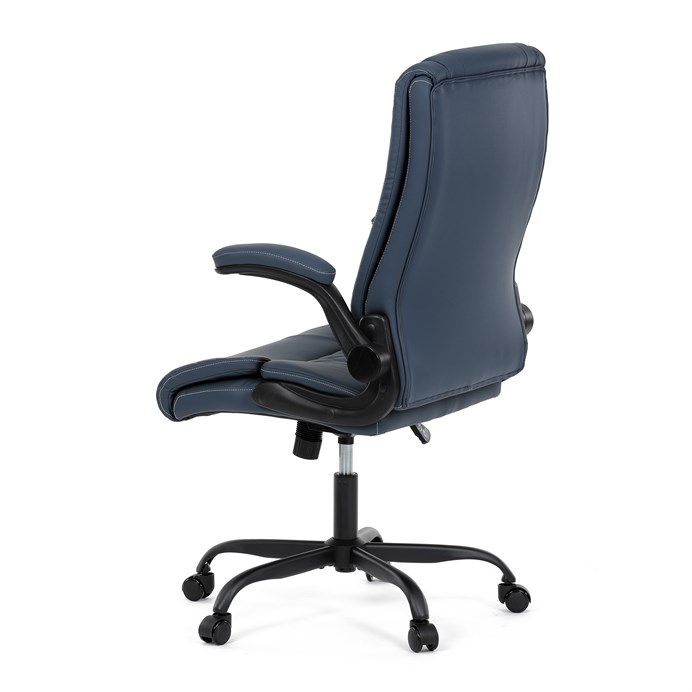 Kancelárske kreslo, hojdací mechanizmus, modrá ekokoža, KA-Y344 BLUE