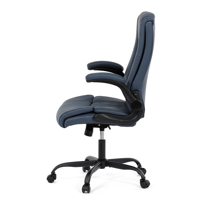 Kancelárske kreslo, hojdací mechanizmus, modrá ekokoža, KA-Y344 BLUE