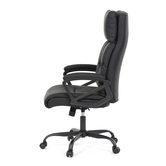 Kancelárske kreslo, hojdací mechanizmus, čierna ekokoža, KA-Y346 BK