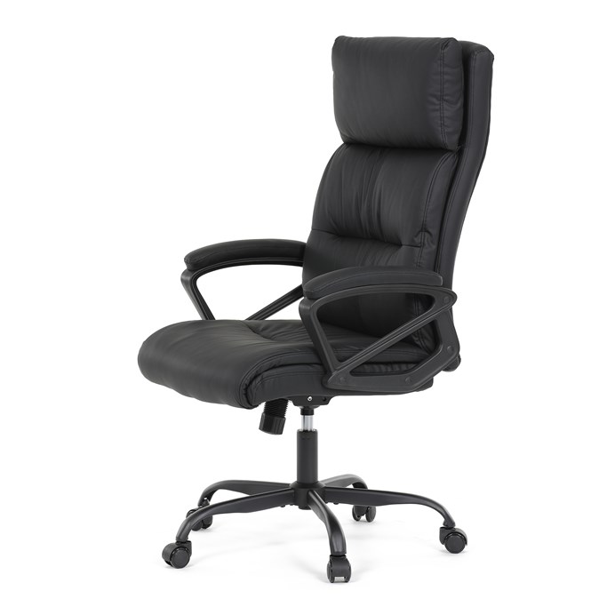 Kancelárske kreslo, hojdací mechanizmus, čierna ekokoža, KA-Y346 BK
