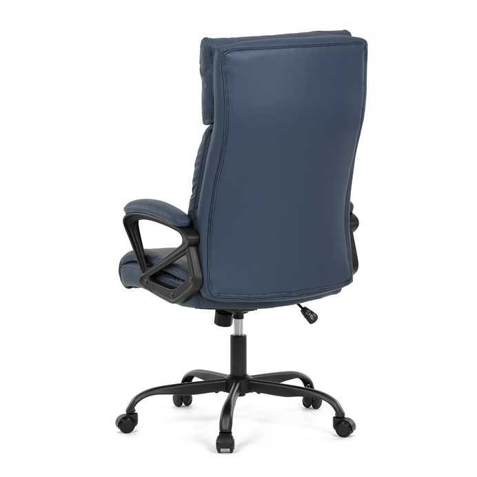 Kancelárske kreslo, hojdací mechanizmus, modrá ekokoža, KA-Y346 BLUE