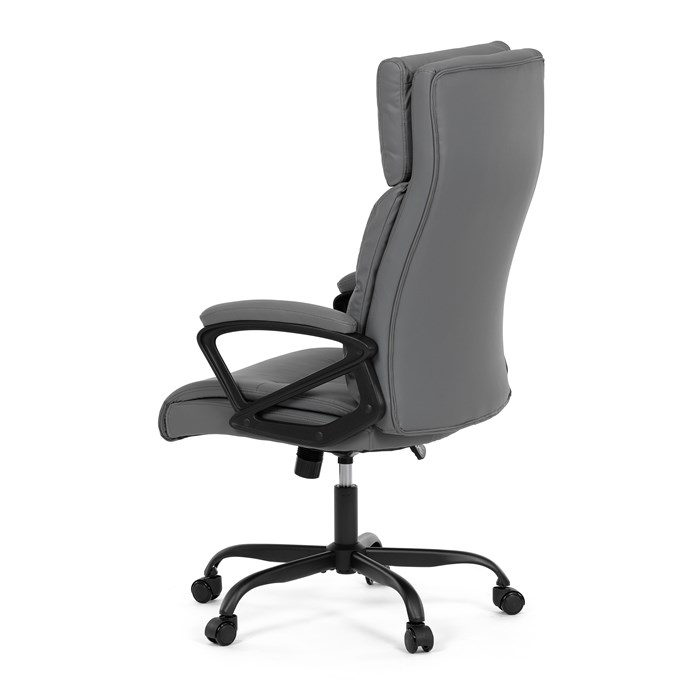 Kancelárske kreslo, hojdací mechanizmus, šedá ekokoža, KA-Y346 GREY