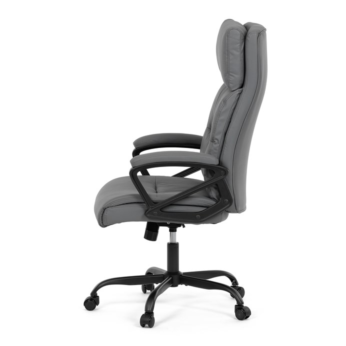 Kancelárske kreslo, hojdací mechanizmus, šedá ekokoža, KA-Y346 GREY