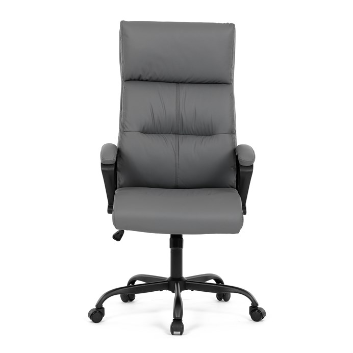 Kancelárske kreslo, hojdací mechanizmus, šedá ekokoža, KA-Y346 GREY