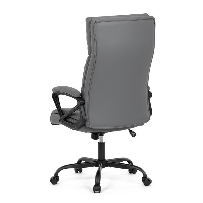 Kancelárske kreslo, hojdací mechanizmus, šedá ekokoža, KA-Y346 GREY