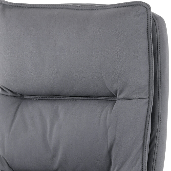 Kancelárska stolička s podnožkou, poťah sivá látka, PC mechanizmus s aretáciou - KA-Y350 GREY