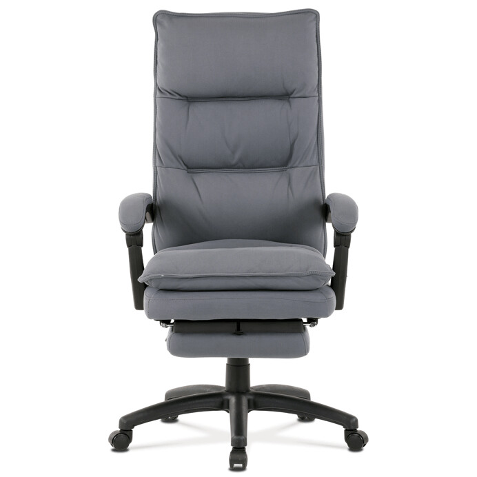 Kancelárska stolička s podnožkou, poťah sivá látka, PC mechanizmus s aretáciou - KA-Y350 GREY