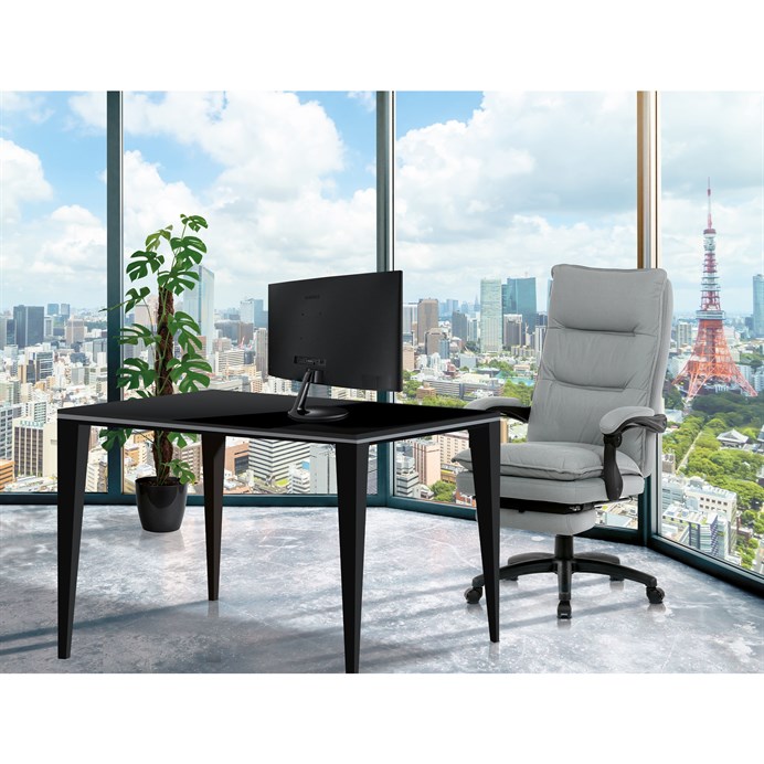 Kancelárske kreslo, synchrónny mechanizmus, strieborná látka, KA-Y350 SIL