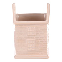 Obal na květiny - tvar domku, barva krémová