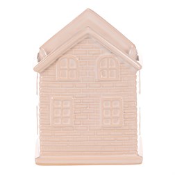 Obal na květiny - tvar domku, barva krémová