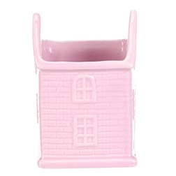 Obal na květiny - tvar domku, barva růžovo-fialová