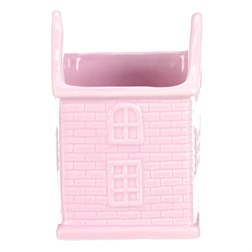 Obal na květiny - tvar domku, barva růžovo-fialová