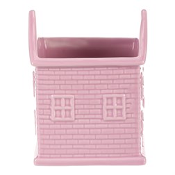 Obal na květiny - tvar domku, barva růžovo-fialová