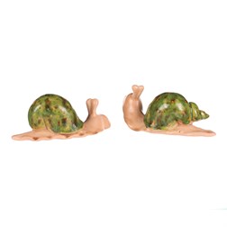 Šnek - keramická dekorace, mix 2 druhů, cena za 1 ks