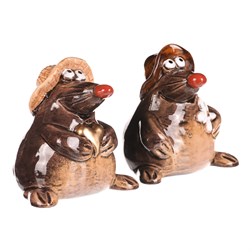 Krtek - keramika, mix 2 druhů, cena za 1 ks