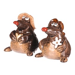 Krtek - keramika, mix 2 druhů, cena za 1 ks