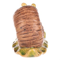 Šnek - keramická dekorace, hnědá ulita