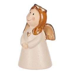Anděl keramický, krémová barva.