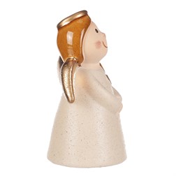 Anděl keramický, krémová barva.