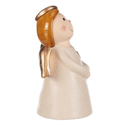 Anděl keramický, krémová barva.