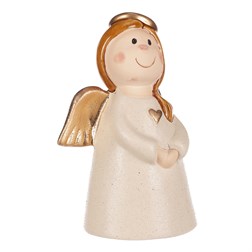 Anděl keramický, krémová barva.