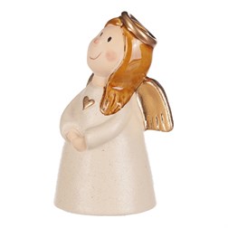 Anděl keramický, krémová barva.