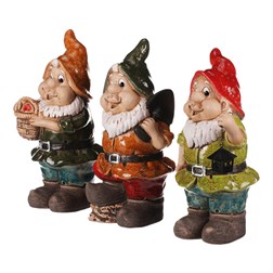 Trpaslík - keramika, mix 3 druhů, cena za 1 ks