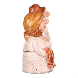 Babka a dědek - zahradní ozdoby na plot, keramika