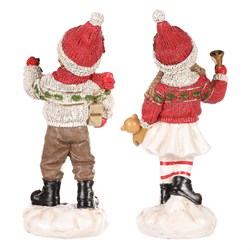 Chlapec nebo dívka v červeném - větší, polyresin, cena za 1 ks.