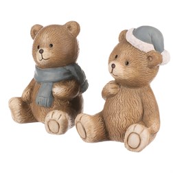 Medvídek sedící - mix 2 druhů, keramika, cena za 1 ks.