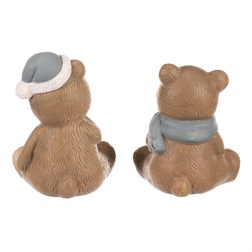 Medvídek sedící - mix 2 druhů, keramika, cena za 1 ks.