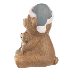 Medvědice s medvídětem - sedící, keramika.