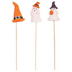 Dýně a strašidla na zápichu - keramika, mix 6 druhů, cena za 1 ks.