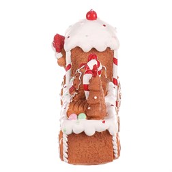 Perníkový vláček se dvěma vagónky - zdobený, polyresin.