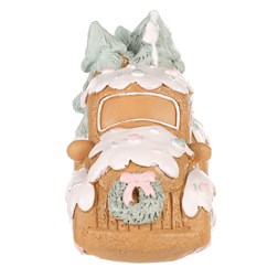 Perníkové autíčko - zdobené, polyresin, LED osvětlení.