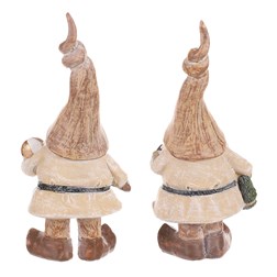 Skřítek s věnečkem či koulí - menší, polyresin, mix 2 druhů, cena za 1 ks.