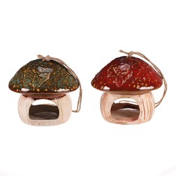 Krmítko keramické - tvar houba, mix 2 druhů, cena za 1 ks