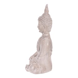 Buddha - soška z polyresinu, šedá
