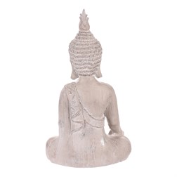 Buddha - soška z polyresinu, šedá
