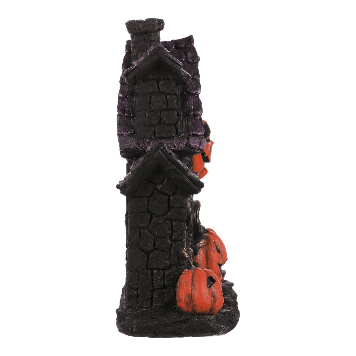 Domček z magnézia - Halloween, LED osvetl., čierny s tekvicami Čierna