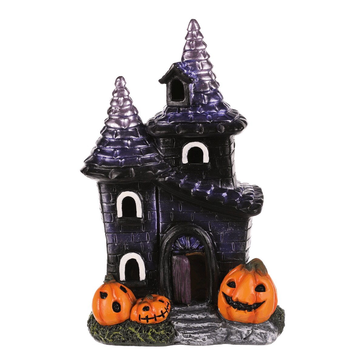 Dom z magnézia - Halloween, LED osvetl., čierny s tekvicami Čierna