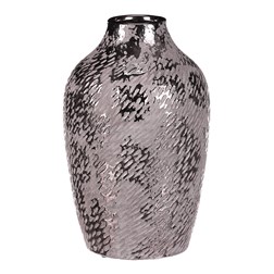 Obal keramický - tvar antické nádoby, střední, barva stříbrná