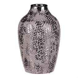 Obal keramický - tvar antické nádoby, střední, barva stříbrná